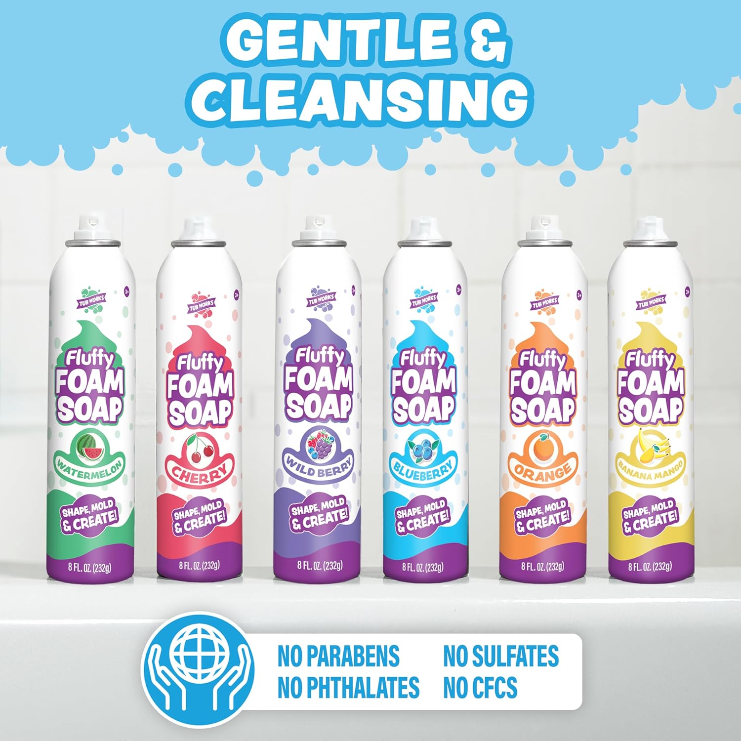 Fluffy Foam Bath Fun Pack