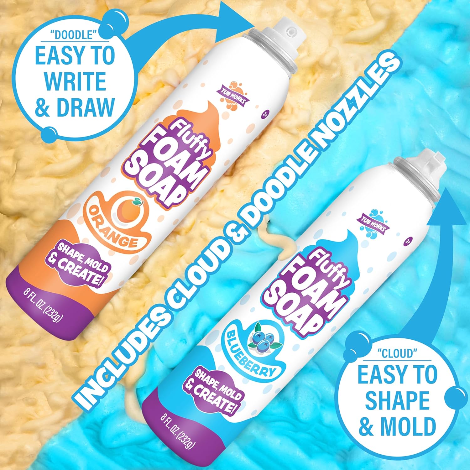 Fluffy Foam Bath Fun Pack